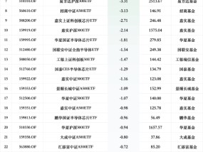 最不受欢迎ETF：12月25日华泰柏瑞沪深300ETF遭净赎回25.11亿元，华夏上证科创板50ETF遭净赎回15.07亿元