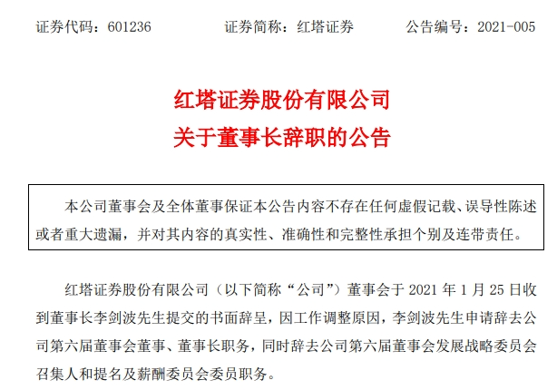 红塔证券原董事长受贿267万，多次为他人安排工作打招呼