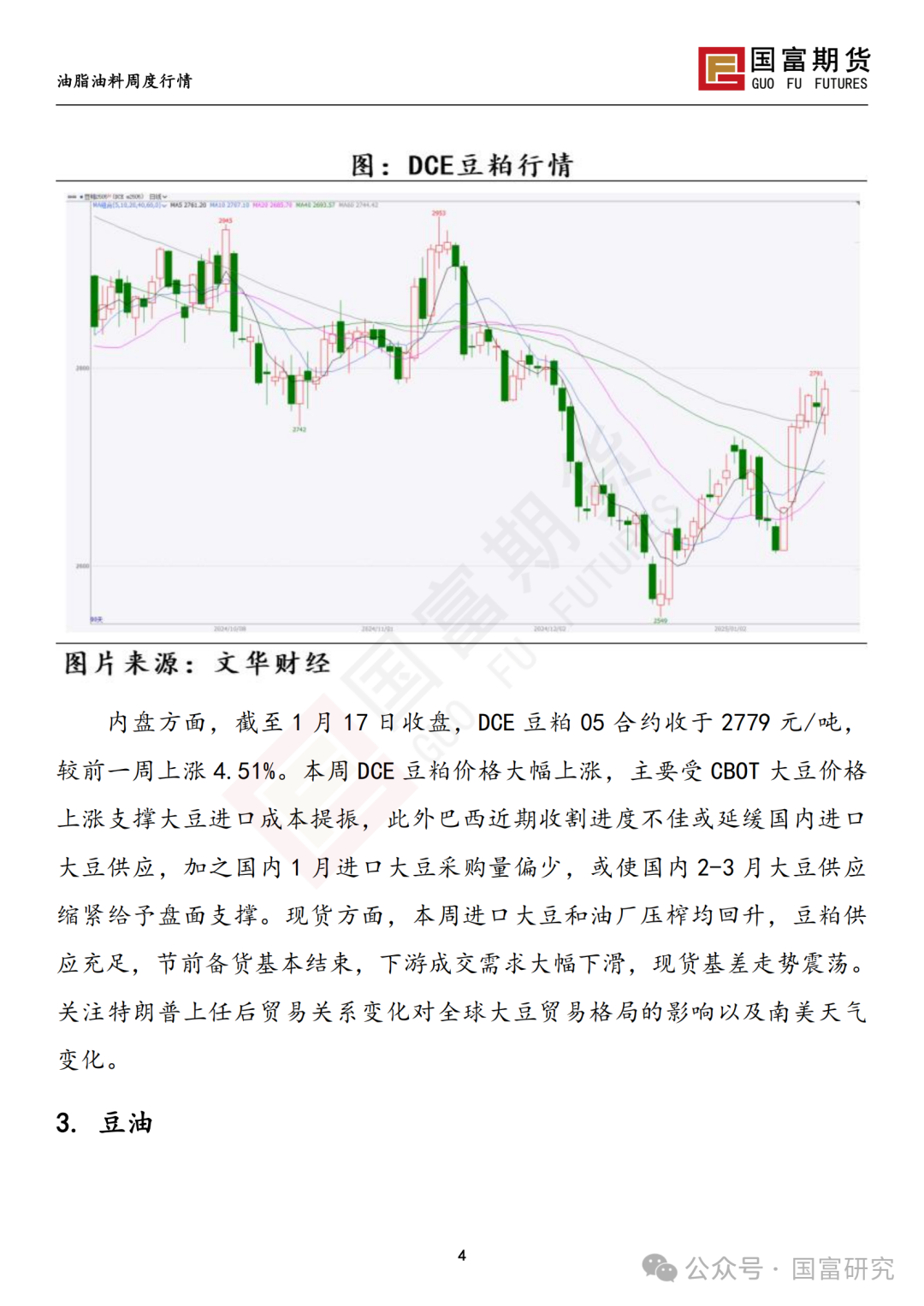 【国富豆系研究周报】特朗普上任在即 市场谨慎交投